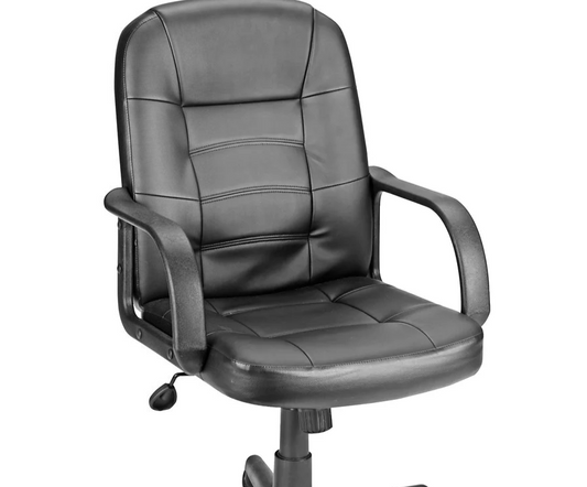 LEATHER MANAGER'S CHAIR, H-3641