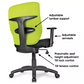 Foam Padded Mesh Task Chair, H-4119