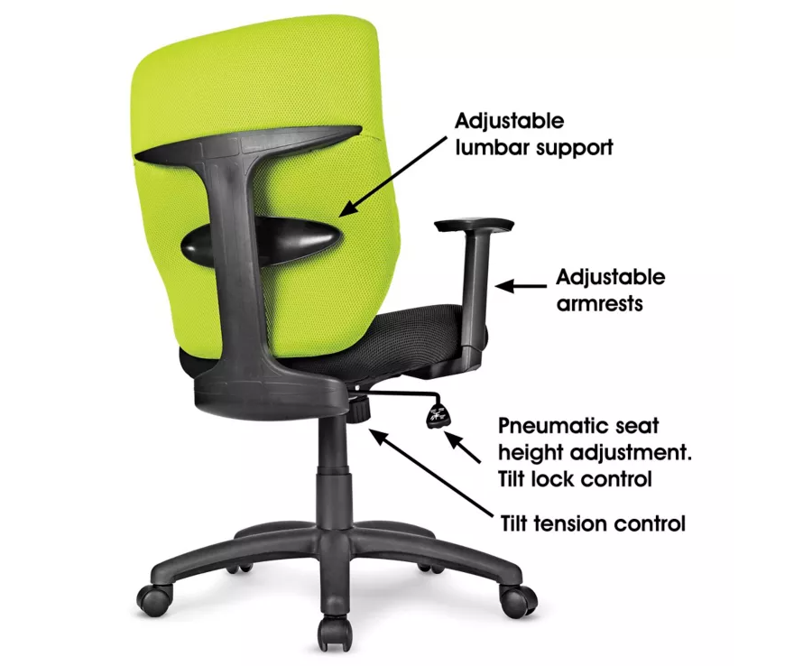 Foam Padded Mesh Task Chair, H-4119