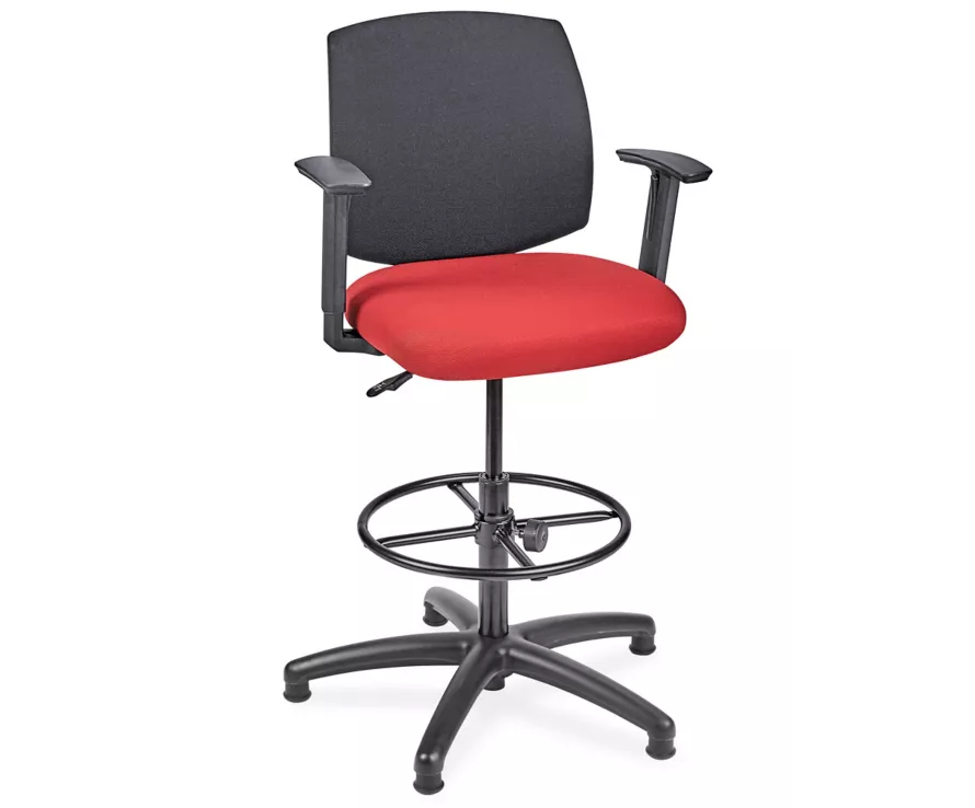 Heavy-Duty Fabric Office Stool, H-7589