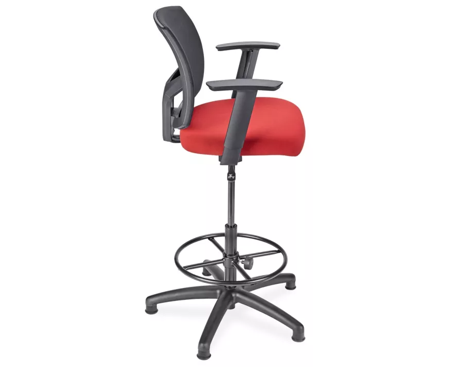 Heavy-Duty Fabric Office Stool, H-7589