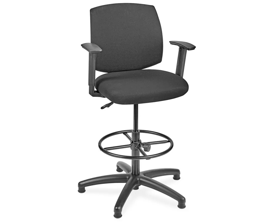 Heavy-Duty Fabric Office Stool, H-7589